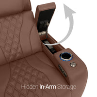 Armada LT HeatZeroᵀᴹ Italian Leather Home Theater Sofa & Loveseat