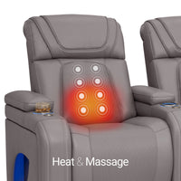 Caliente Zero Gravity Home Theater Seating with Heat & Massage
