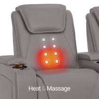 Paladin Italian Leather Heat & Massage Home Theater Seating