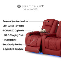 Virtuoso 365 Top Grain Leather Home Theater Seating