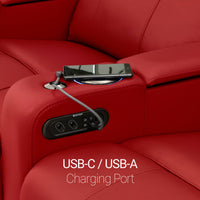 Monterey Chaise CoolZeroᵀᴹ Italian Leather Home Theater Seating
