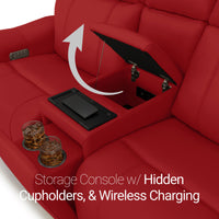Trivanta HeatZeroᵀᴹ Italian Leather Home Theater Sofa & Loveseat