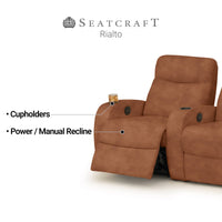 Rialto Italian Leather Home Theater Seating
