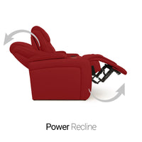 Seatcraft Vienna Sofa Italian Leather, Powered Headrest & Lumbar, Power Recline