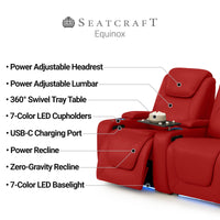 Equinox Chaise CoolZeroᵀᴹ Italian Leather Home Theater Seating
