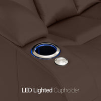 Seatcraft Niagara Italian Leather Sofa, Power Recline