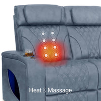 Armada LT HeatZeroᵀᴹ Italian Leather Home Theater Sofa & Loveseat
