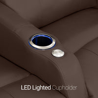 Sienna Italian Leather Spacesaver Home Theater Seating