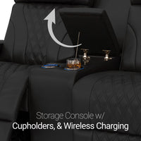 Armada LT HeatZeroᵀᴹ Italian Leather Home Theater Sofa & Loveseat