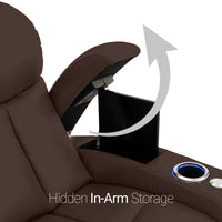 Seatcraft Niagara Italian Leather Sofa, Power Recline