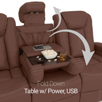 Seatcraft Republic Sofa & Loveseat Italian Leather, Powered Headrest, Power Recline