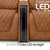 Apex CoolZeroᵀᴹ Wedge Console Italian Leather Home Theater Seats