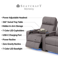 Monterey CoolZeroᵀᴹ Italian Leather Home Theater Seating