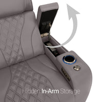 Armada LT HeatZeroᵀᴹ Italian Leather Home Theater Sofa & Loveseat