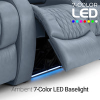 Diamante Chaise CoolZeroᵀᴹ Italian Leather Home Theater Seating