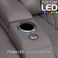 Diamante Chaise CoolZeroᵀᴹ Italian Leather Home Theater Seating