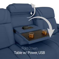 Endeavour HeatZeroᵀᴹ Italian Leather Home Theater Sofa