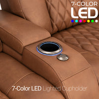 Diamante Chaise CoolZeroᵀᴹ Italian Leather Home Theater Seating
