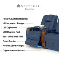 Monaco Italian Leather Home Theater Seating