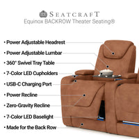 Equinox CoolZeroᵀᴹ Italian Leather BACKROW Theater Seating®