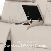 Armada LT HeatZeroᵀᴹ Italian Leather Home Theater Sofa & Loveseat