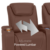 Pantheon Italian Leather Big & Tall Home Theater Seating