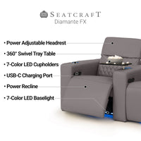 Diamante FX Flip-Up Headrest Home Theater Seats