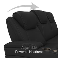 Seatcraft Concerto Heat & Massage Sofa, Italian Leather, Powered Headrest, Powered Lumbar, Power Recline