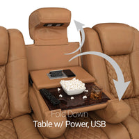 Seatcraft Anthem Sofa & Loveseat Italian Leather, Powered Headrest, Power Recline