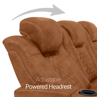 Seatcraft Euphoria Heat & Massage Loveseat, Italian Leather, Powered Headrest, Powered Lumbar, Power Recline