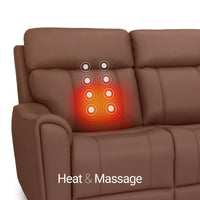 Trivanta HeatZeroᵀᴹ Italian Leather Home Theater Sofa