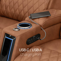Apex Chaise CoolZeroᵀᴹ Italian Leather Home Theater Seating