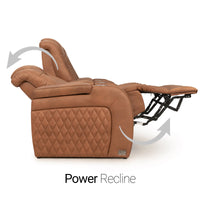 Diamante Chaise CoolZeroᵀᴹ Italian Leather Home Theater Seating