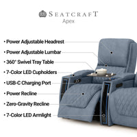Apex CoolZeroᵀᴹ Italian Leather Home Theater Seats