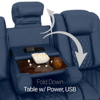 Seatcraft Euphoria Heat & Massage Sofa & Loveseat, Italian Leather, Powered Headrest, Powered Lumbar, Power Recline