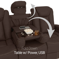 Seatcraft Republic Sofa & Loveseat Italian Leather, Powered Headrest, Power Recline