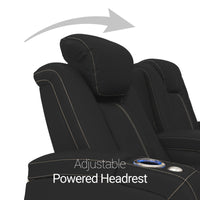 Seatcraft Omega Sofa & Loveseat Leather Gel, Powered Headrest, Power Recline, Black or Brown