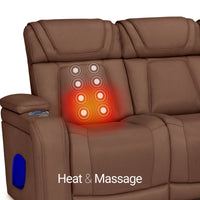 Endeavour HeatZeroᵀᴹ Italian Leather Home Theater Sofa & Loveseat