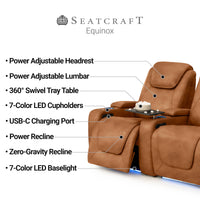 Equinox CoolZeroᵀᴹ Italian Leather Home Theater Seating