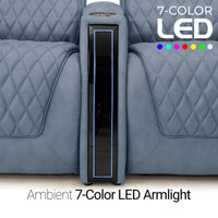 Apex CoolZeroᵀᴹ Wedge Console Italian Leather Home Theater Seats