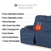 Endeavour HeatZeroᵀᴹ Italian Leather Home Theater Sofa