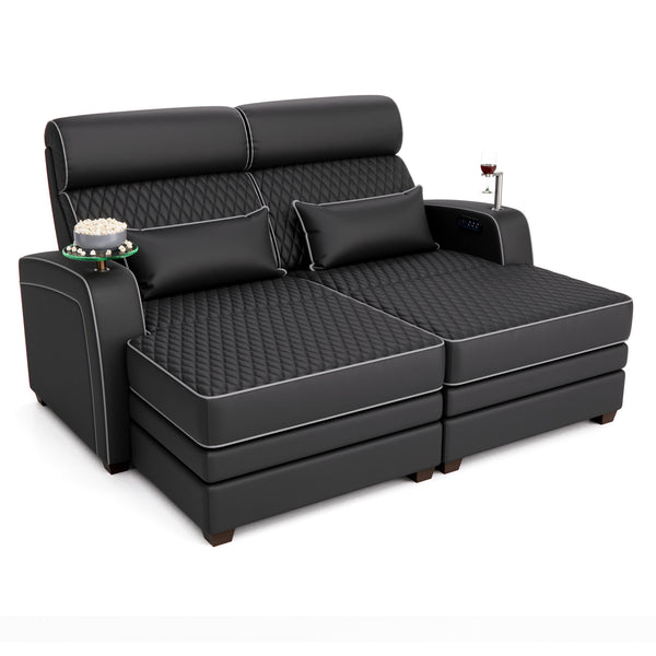 Haven Media Room Sectional Sofa with Chaise