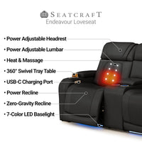 Endeavour HeatZeroᵀᴹ Italian Leather Home Theater Sofa & Loveseat