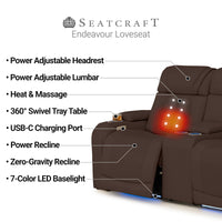 Endeavour HeatZeroᵀᴹ Italian Leather Home Theater Sofa & Loveseat