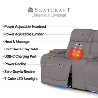 Endeavour HeatZeroᵀᴹ Italian Leather Home Theater Sofa & Loveseat