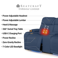 Endeavour HeatZeroᵀᴹ Italian Leather Home Theater Sofa & Loveseat