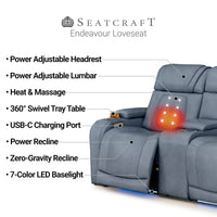 Endeavour HeatZeroᵀᴹ Italian Leather Home Theater Sofa & Loveseat