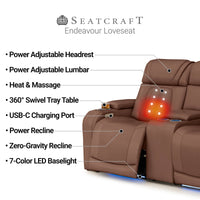Endeavour HeatZeroᵀᴹ Italian Leather Home Theater Sofa & Loveseat