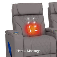 Luminis Zero Gravity Home Theater Seating with Heat & Massage