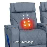 Luminis Zero Gravity Home Theater Seating with Heat & Massage